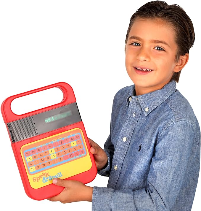 Speak & Spell Electronic Game - Educational Learning Toy, Spelling Games, 80s Retro Handheld Arcade, Autism Toys, Activity for Boys, Girls, Toddler, Ages 7+