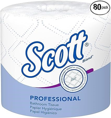 Scott® Professional Standard Roll Toilet Paper (04460), with Elevated Design, 2-Ply, White, Individually wrapped