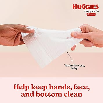 Huggies Simply Clean Fragrance-Free Baby Wipes, 64 Count (Pack of 11) (704 Wipes Total)