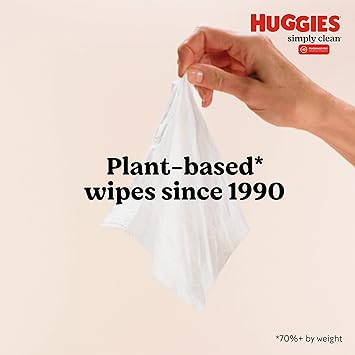 Huggies Simply Clean Fragrance-Free Baby Wipes, 64 Count (Pack of 11) (704 Wipes Total)