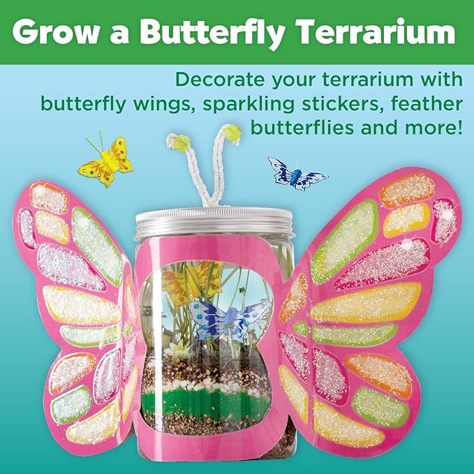 Creativity for Kids Grow 'N Glow Terrarium Kit for Kids - Educational Science Kits Ages 6-8+, Kids Gifts for Boys and Girls, Craft and STEM Projects