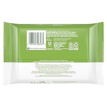Simple Kind to Skin Cleansing Wipes Gentle and Effective Makeup Remover Micellar Free from color and dye, artificial perfume and harsh chemicals 25 Wipes
