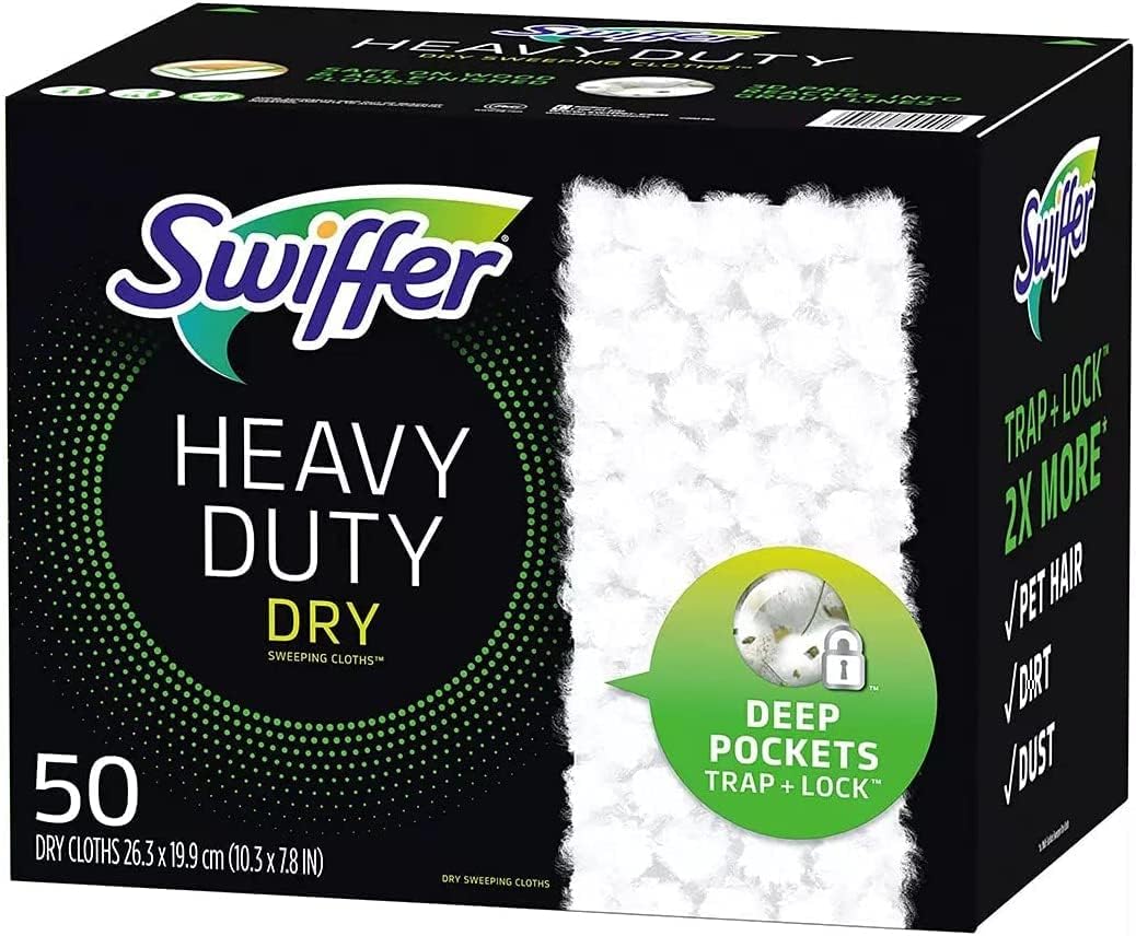 Swiffer Sweeper Heavy Duty Mop Pad Refills for Floor Mopping and Cleaning, All Purpose Multi Surface Floor Cleaning Product, 20 Count, 2 Pack