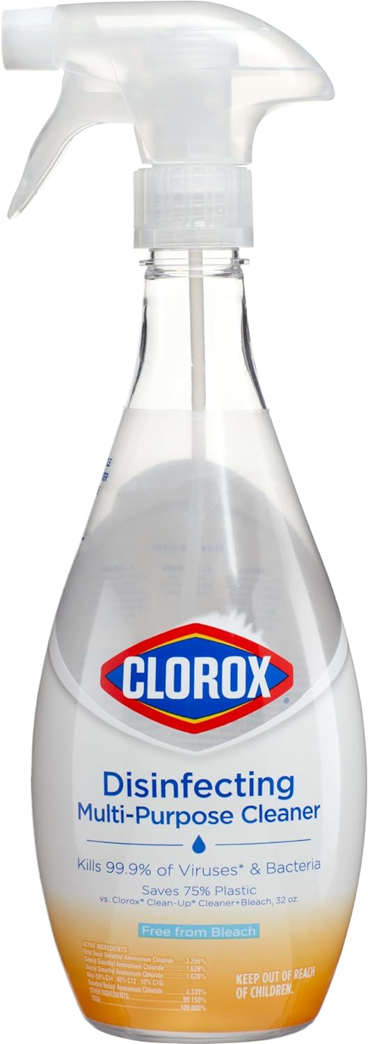 Clorox Disinfecting All-Purpose Cleaner 32 Oz and Disinfecting Bathroom Cleaner, Household Essentials, 30 Oz, Pack of 3