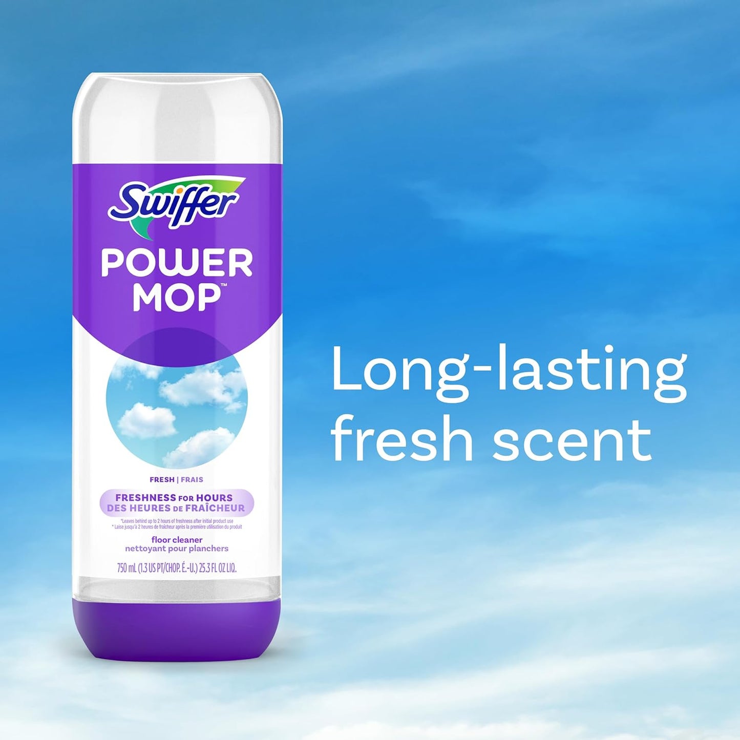 Swiffer PowerMop Floor Cleaning Solution with Lavender Scent, 25.3 fl oz, 2 Pack
