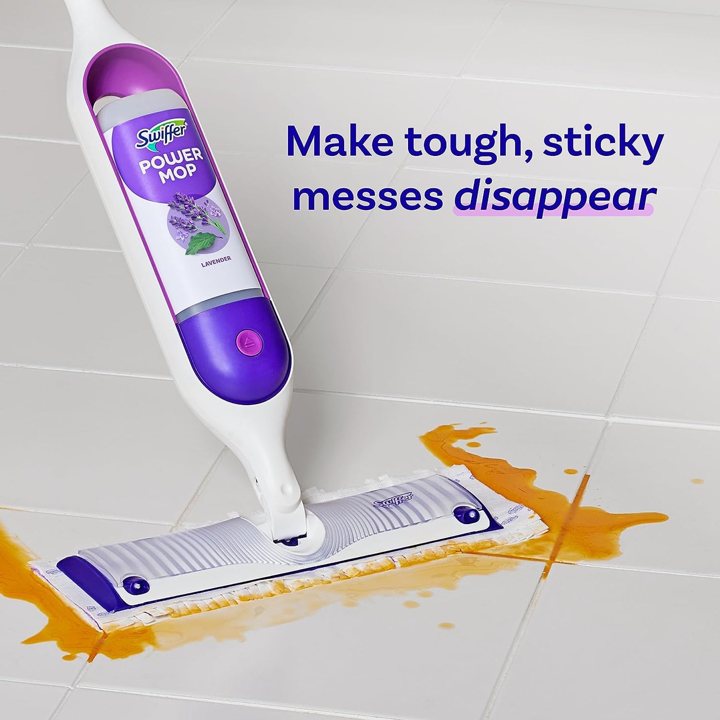 Swiffer PowerMop Floor Cleaning Solution with Lavender Scent, 25.3 fl oz, 2 Pack