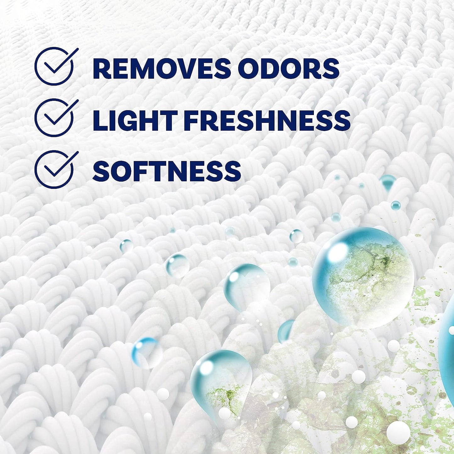 Downy RINSE & REFRESH Laundry Odor Remover and Fabric Softener, Cool Cotton, 48 fl oz, Safe on ALL Fabrics, Gentle on Skin, HE Compatible