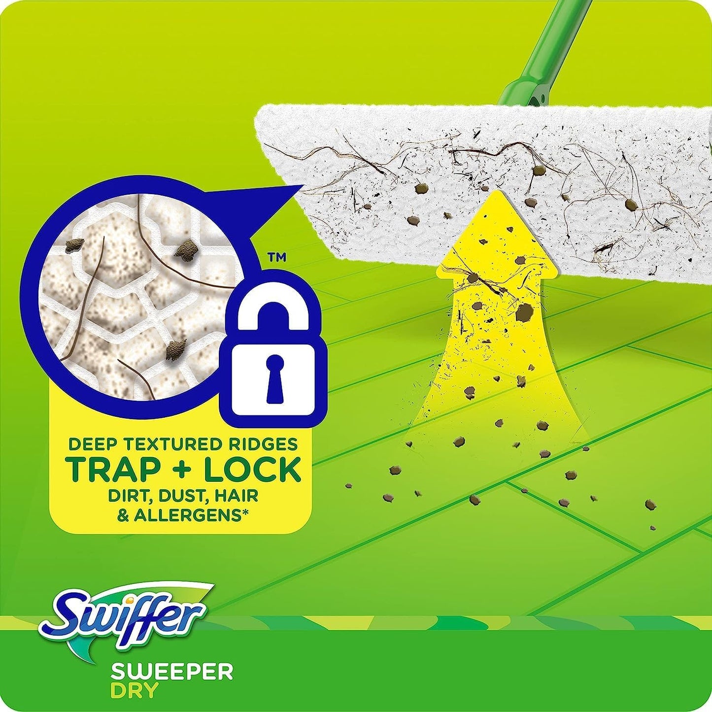 Swiffer Sweeper Dry Sweeping Pad, Multi Surface Refills for Dusters Floor Mop, with Febreze Lavender, 32 count