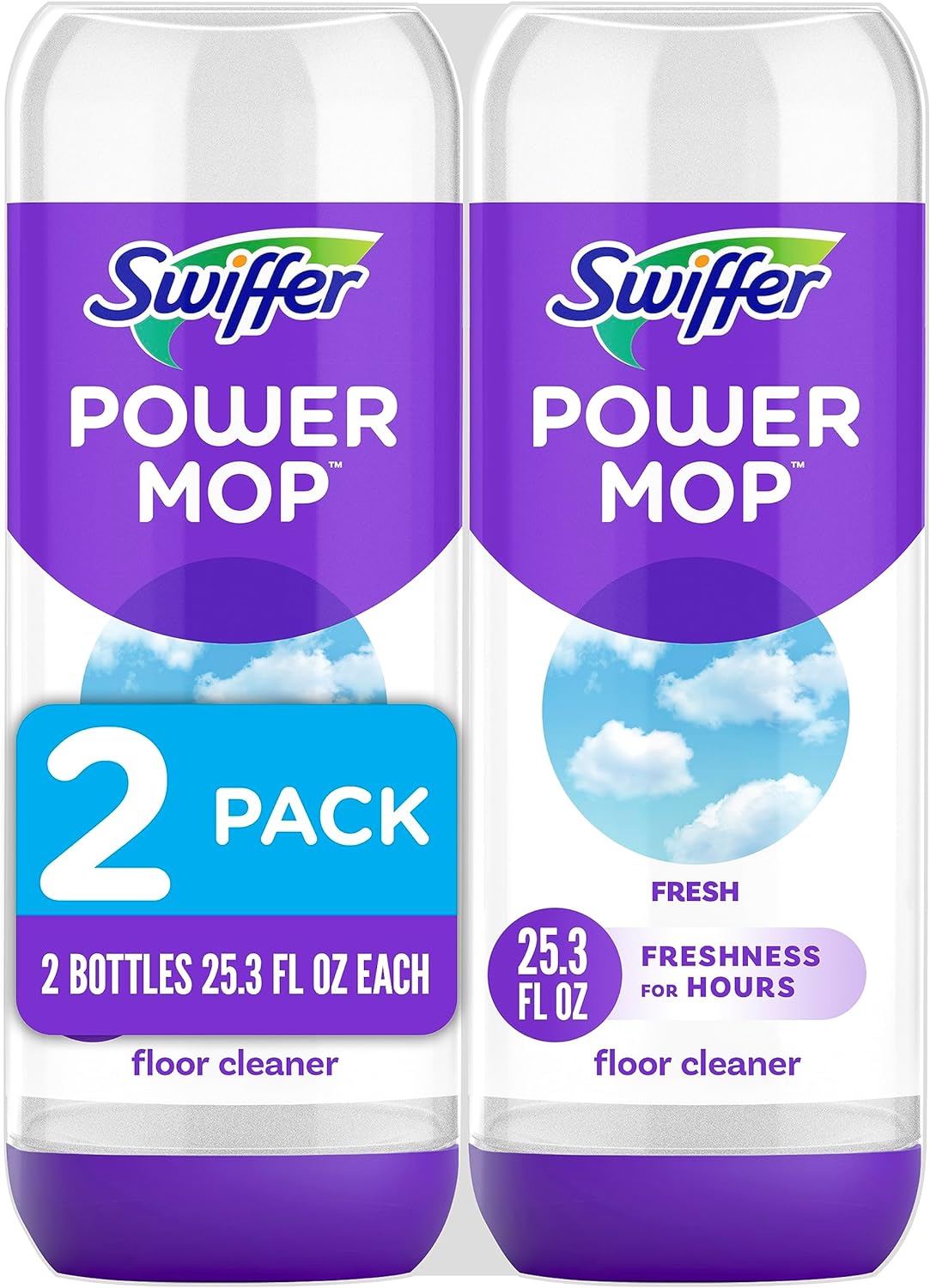 Swiffer PowerMop Floor Cleaning Solution with Lavender Scent, 25.3 fl oz, 2 Pack