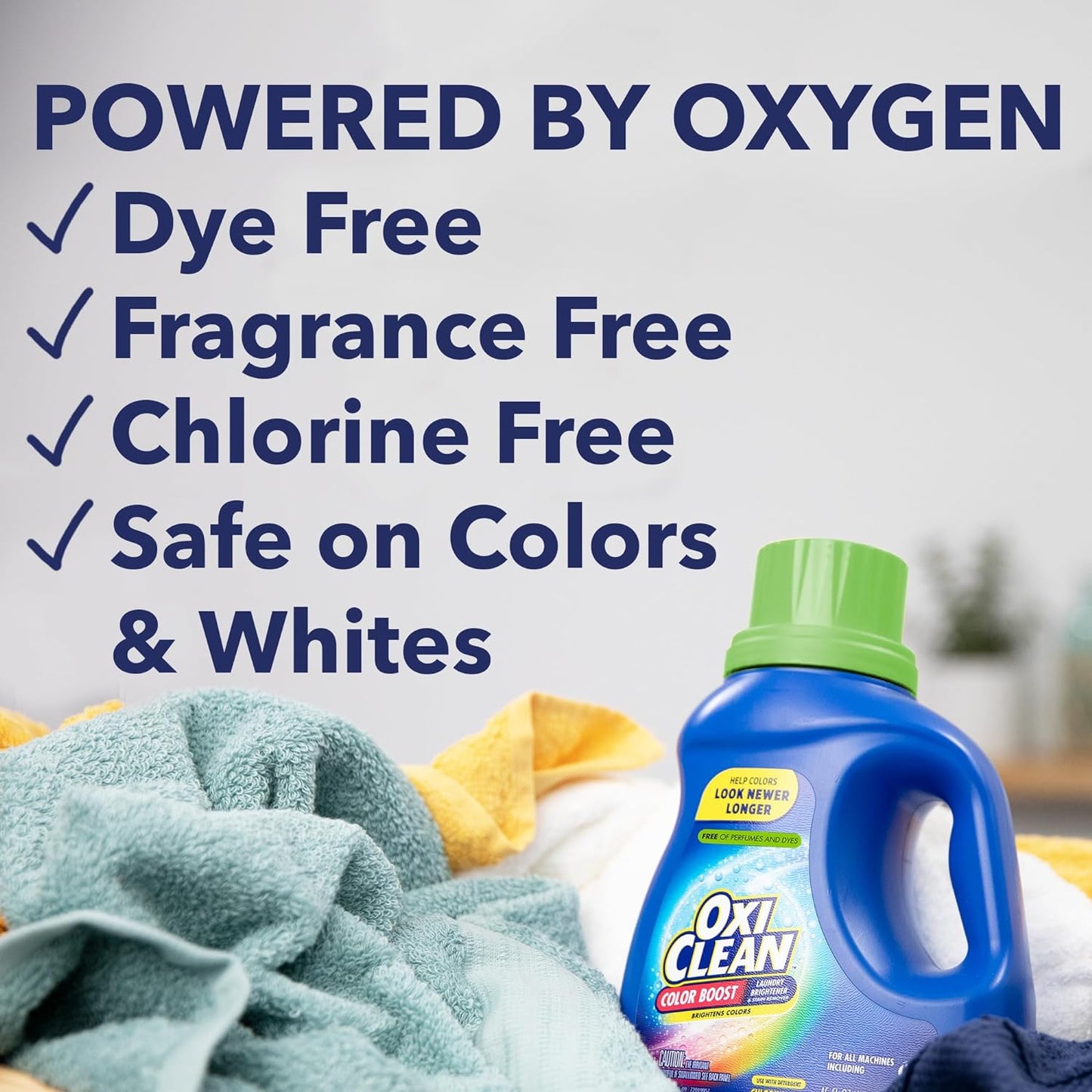 OxiClean Color Boost Laundry Brightener and Stain Remover Liquid Free, 45 fl oz