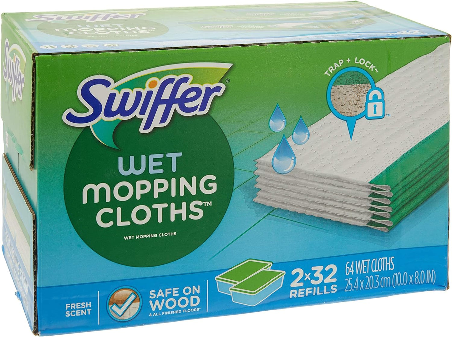 Swiffer Sweeper Wet Mopping Pad Refills for Floor Mop with Febreze Lavender Scent, 12 Count (Packaging May Vary)