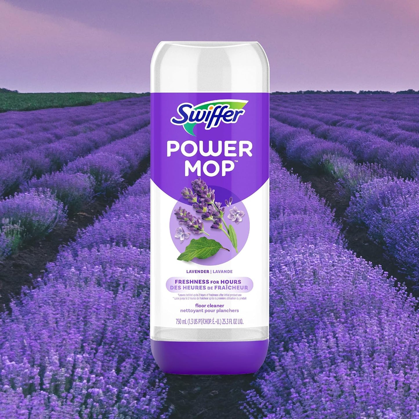 Swiffer PowerMop Floor Cleaning Solution with Lavender Scent, 25.3 fl oz, 2 Pack