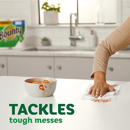 Bounty Quick-Size Paper Towels, White, 16 Family Rolls = 40 Regular Rolls