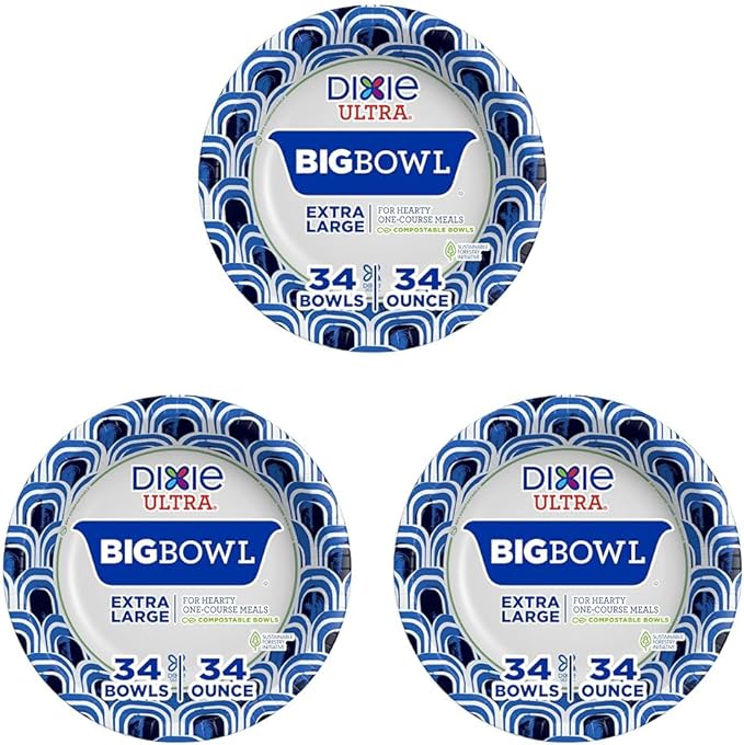 Dixie Ultra® 34 OUNCE PAPER BOWL, 34 COUNT (Pack of 3)