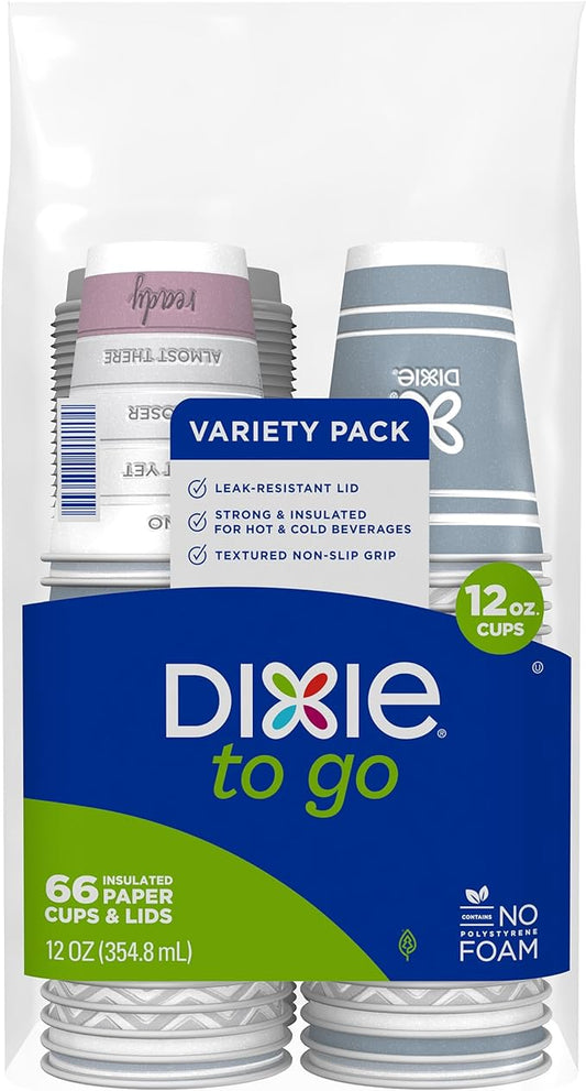 Dixie Grab 'n Go Cups and Lids Mega Pack - 66 ct