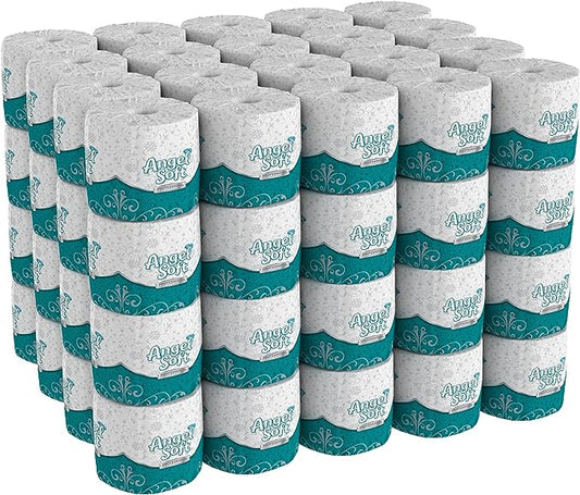 Georgia-Pacific Angel Soft ps 16880 White 2-Ply Premium Embossed Bathroom Tissue, 4.05" Length x 4.0" Width (Case of 80 Rolls, 450 Sheets Per Roll)