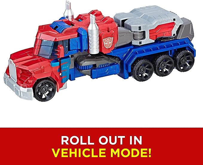 Transformers Toys Heroic Optimus Prime Action Figure - Timeless Large-Scale Figure, Changes into Toy Truck - Toys for Kids 6 and Up, 11-inch