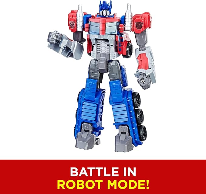Transformers Toys Heroic Optimus Prime Action Figure - Timeless Large-Scale Figure, Changes into Toy Truck - Toys for Kids 6 and Up, 11-inch