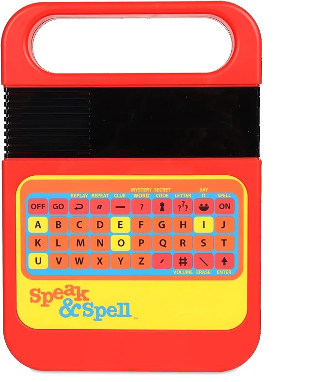 Speak & Spell Electronic Game - Educational Learning Toy, Spelling Games, 80s Retro Handheld Arcade, Autism Toys, Activity for Boys, Girls, Toddler, Ages 7+