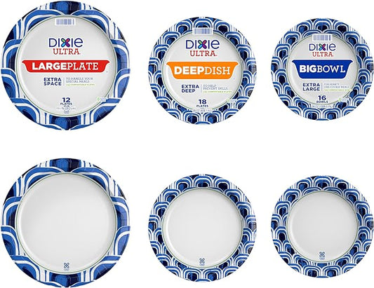 Dixie Ultra, Large Paper Plates, 11 Inch, 25 Count, 3X Stronger*, Heavy Duty, Microwave-Safe, Soak-Proof, Cut Resistant, Great for Heavy, Messy Meals