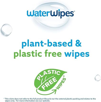 WaterWipes Plastic-Free Textured Clean, Toddler & Baby Wipes, 99.9% Water Based Wipes, Unscented & Hypoallergenic for Sensitive Skin, 720 Count (12 packs), Packaging May Vary