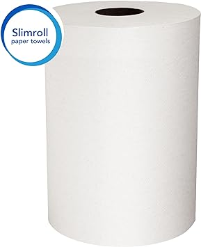 Scott Control Slimroll Hard Roll Paper Towels (12388) with Fast-Drying Absorbency Pockets, White, 6 Rolls / Case, 580' / Roll