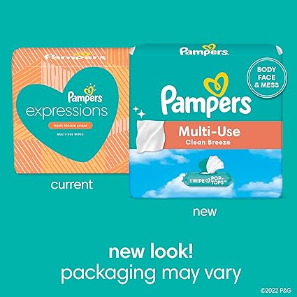 Pampers Clean Breeze Baby Wipes, 504 count (Packaging May Vary)