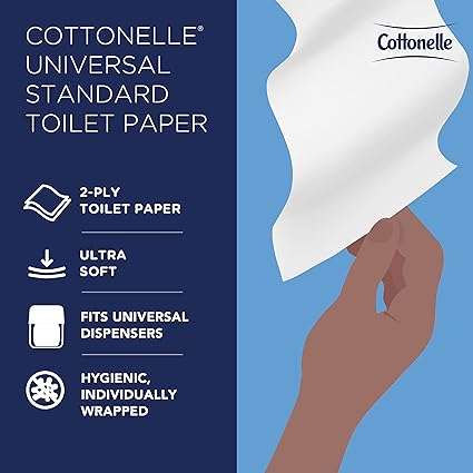 Cottonelle® Professional Standard Roll Toilet Paper (17713), 2-Ply, White, (451 Sheets/Roll, 60 Rolls/Case, 27,060 Sheets/Case)