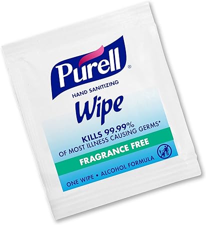 Purell Hand Sanitizing Wipes, Alcohol Formula, Fragrance Free, 300 Count Individually Wrapped Hand Wipes - 9020-06-EC