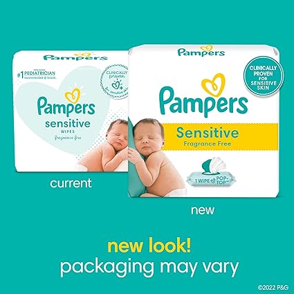 Pampers Sensitive Water Based Hypoallergenic and Unscented Baby Wipes Combo, 1008 count (Packaging May Vary)