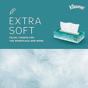 Kleenex® Professional Facial Tissue for Business (21400), Flat Tissue Boxes, 36 Boxes/Case, 100 Tissues/Box, 3,600 Tissues/Case