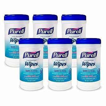 Purell Hand Sanitizing Wipes, Clean Refreshing Scent, 40 Count Hand Wipes Canister (Pack of 6) - 9120-06-CMR