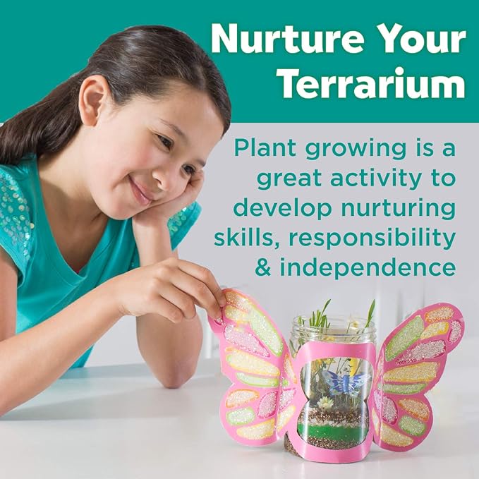 Creativity for Kids Grow 'N Glow Terrarium Kit for Kids - Educational Science Kits Ages 6-8+, Kids Gifts for Boys and Girls, Craft and STEM Projects