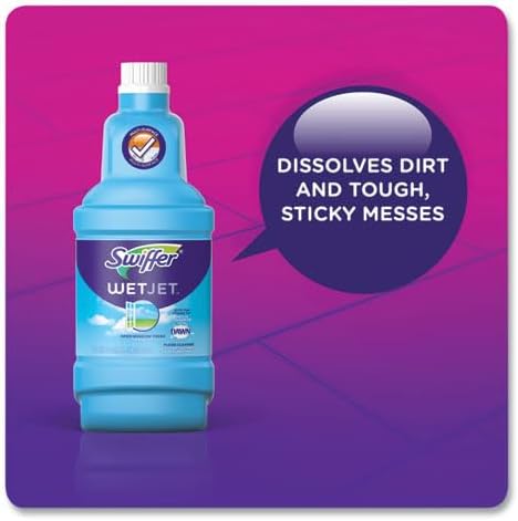 Swiffer WetJet Antibacterial Floor Cleaning Solution Refill, Citrus Scent, 1.25 Liters - For Mopping All Floors
