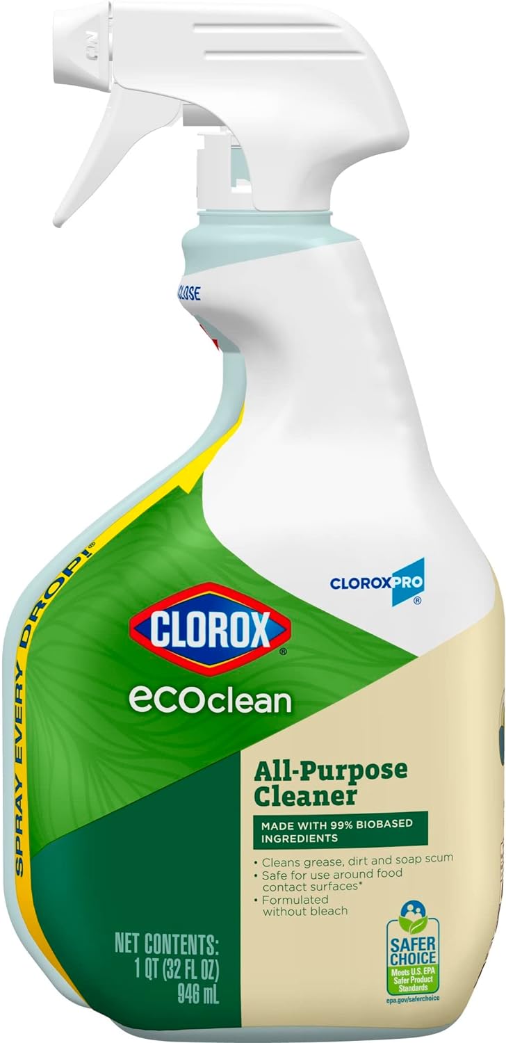 Clorox CloroxPro EcoClean All-Purpose Cleaner Spray Bottle, 32 Fluid Ounces