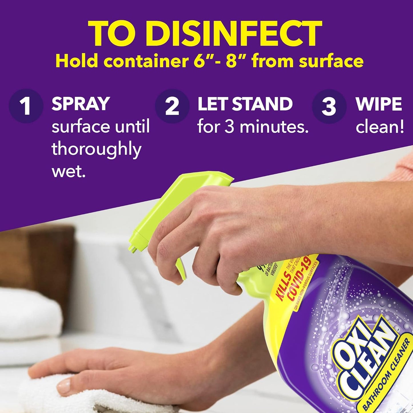 Kaboom OxiClean Bathroom Cleaner, Shower, Tub & Tile, powered by OxiClean Stainfighters, 32oz.