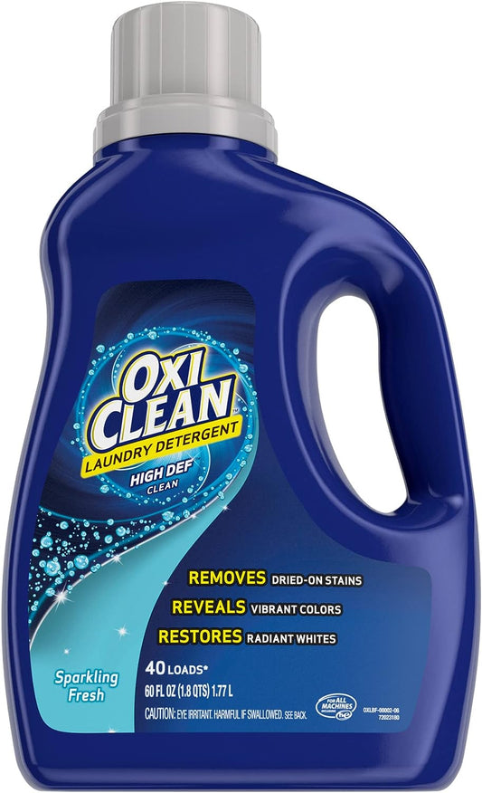 OxiClean High Def Sparkling Fresh Liquid Laundry Detergent, 60 oz.