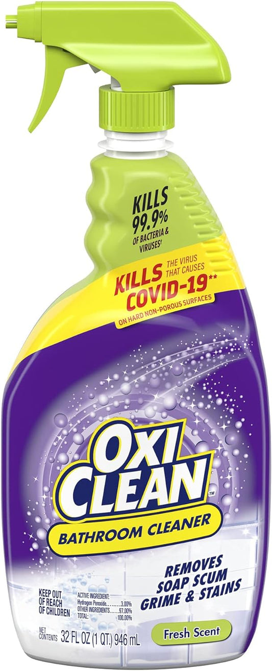 Kaboom OxiClean Bathroom Cleaner, Shower, Tub & Tile, powered by OxiClean Stainfighters, 32oz.