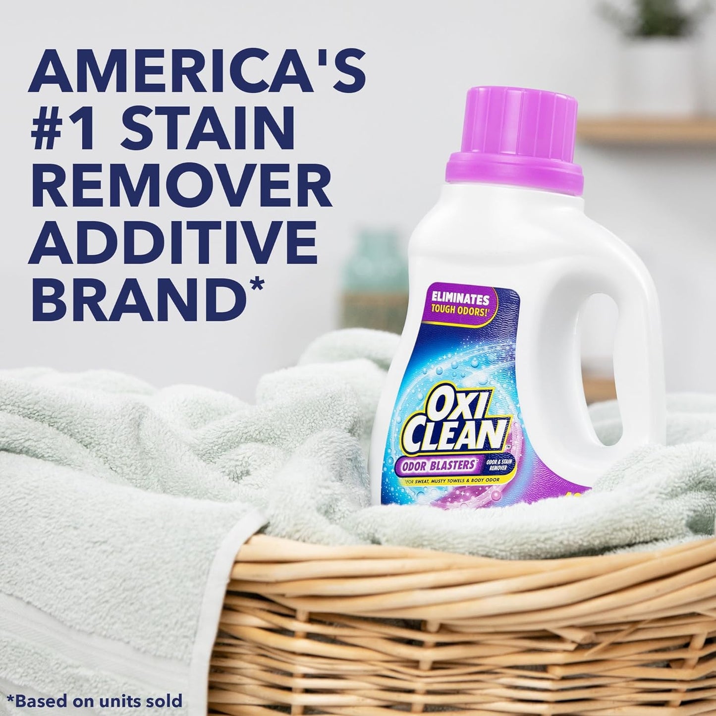 OxiClean Odor Blasters Odor and Stain Remover Laundry Booster Liquid, 50 fl oz 3-Pack