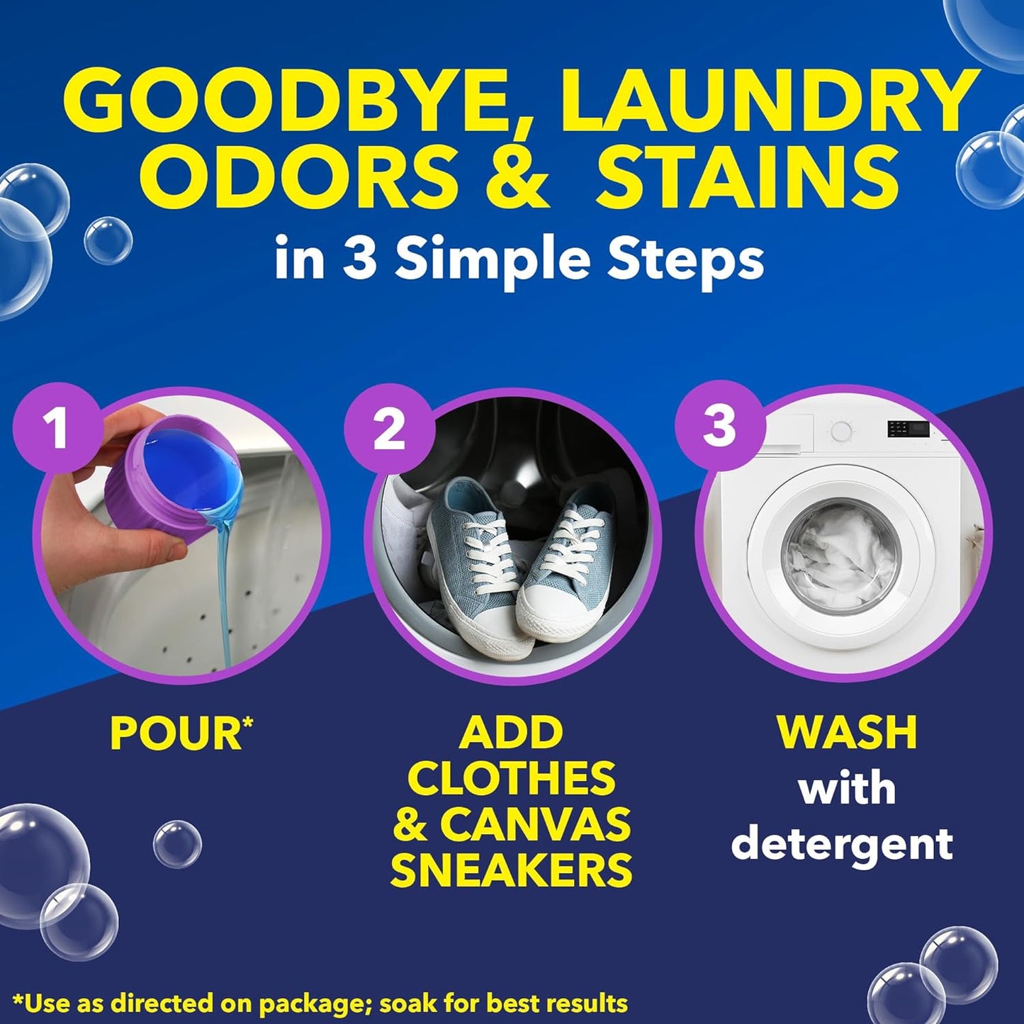 OxiClean Odor Blasters Odor and Stain Remover Laundry Booster Liquid, 50 fl oz 3-Pack