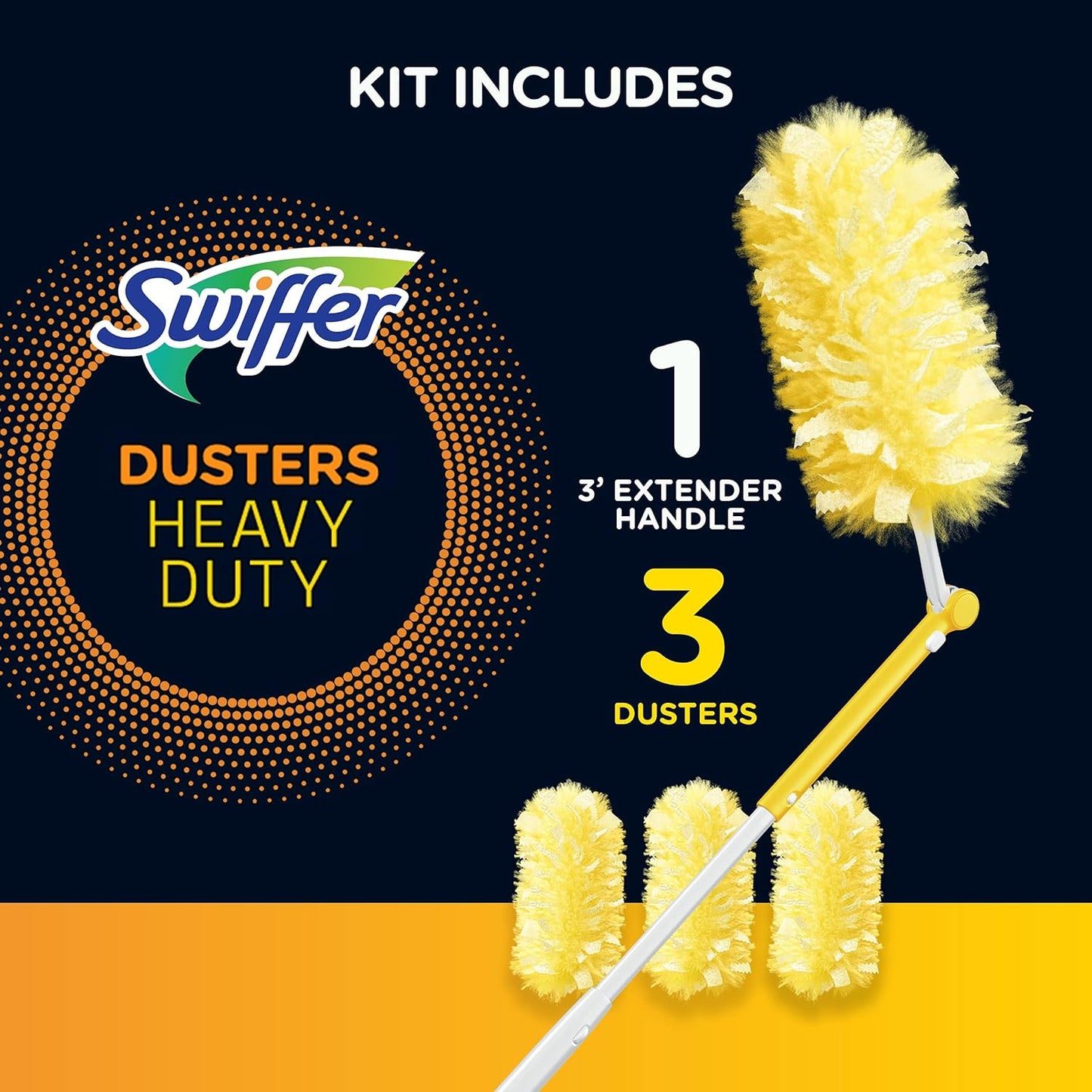 Swiffer 360 Dusters Extendable Handle Starter Kit, 3 Count Duster Refill