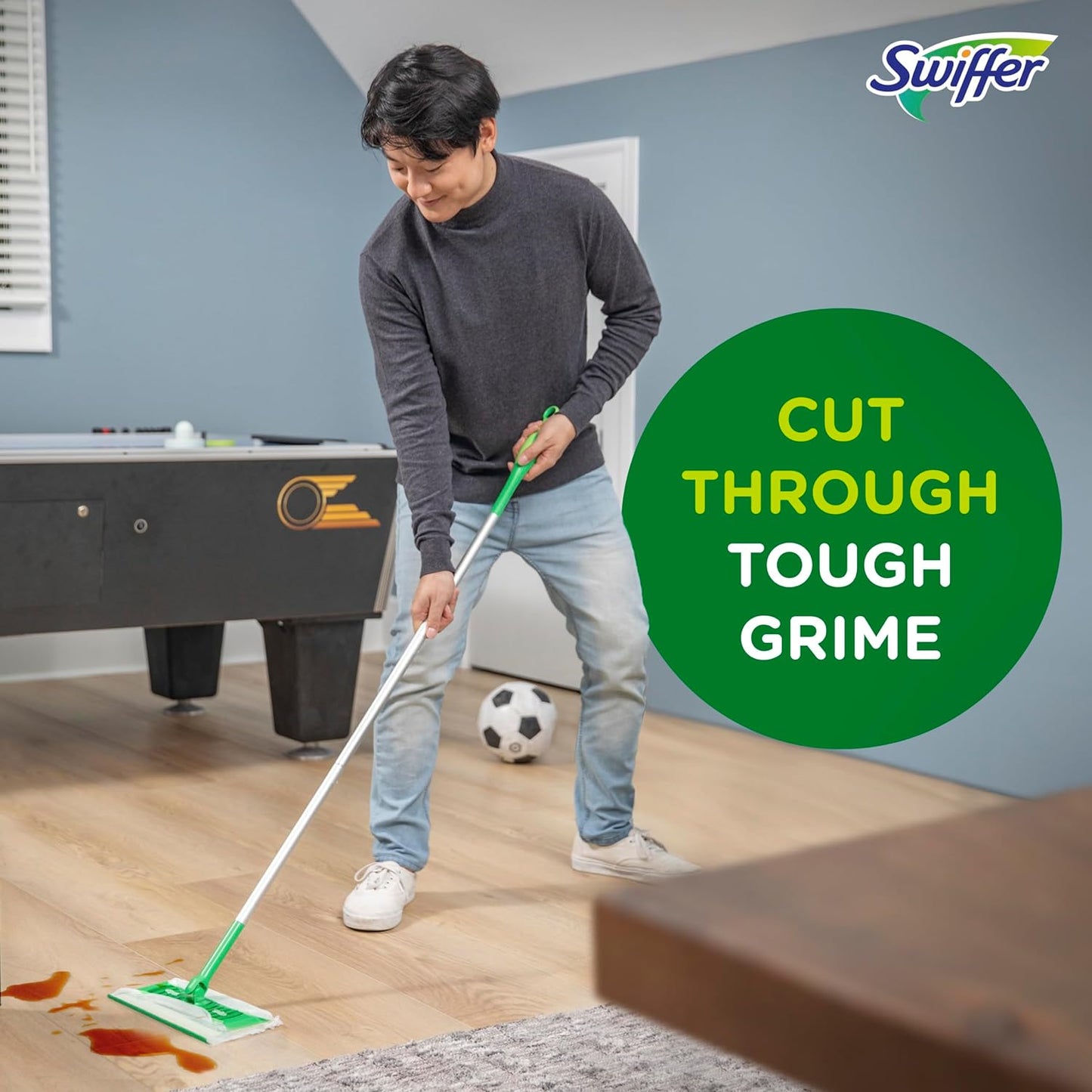 Swiffer Sweeper 2-in-1 Mops for Floor Cleaning, Dry and Wet Multi Surface Floor Cleaner, Sweeping and Mopping Starter Kit, Includes 1 Mop + 19 Refills, 20 Piece Set