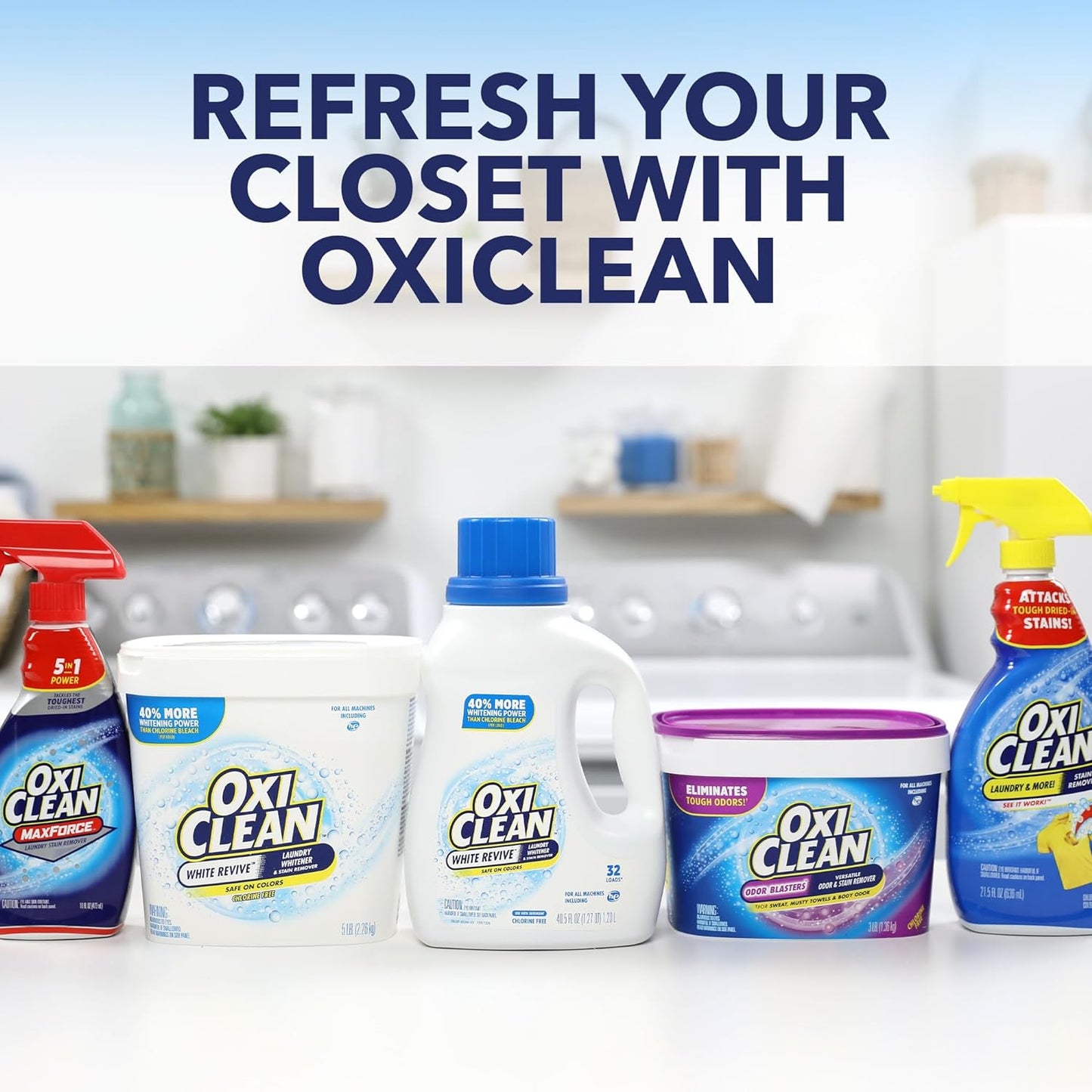 OxiClean White Revive Laundry Whitener and Stain Remover Liquid, 50 fl oz