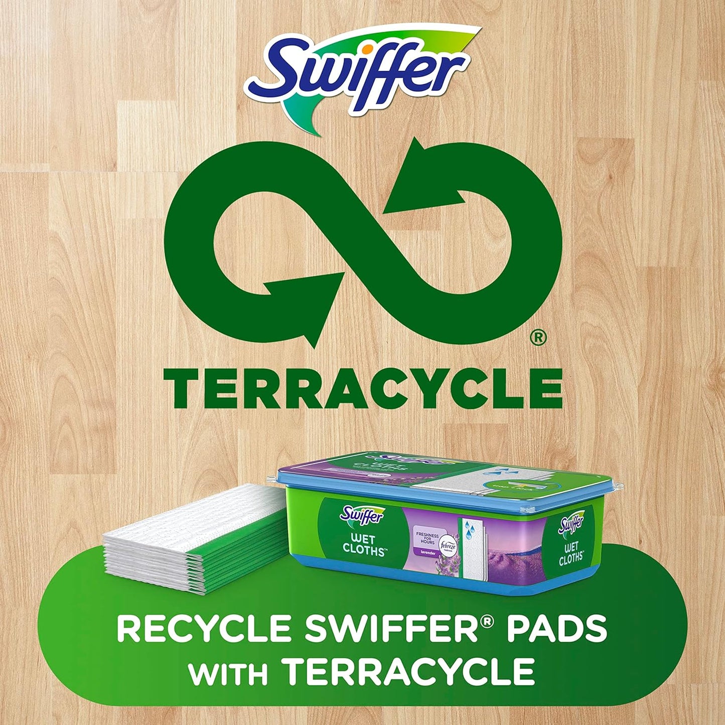 Swiffer Sweeper Wet Mopping Cloth Multi Surface Refills, Febreze Lavender Scent, 36 count