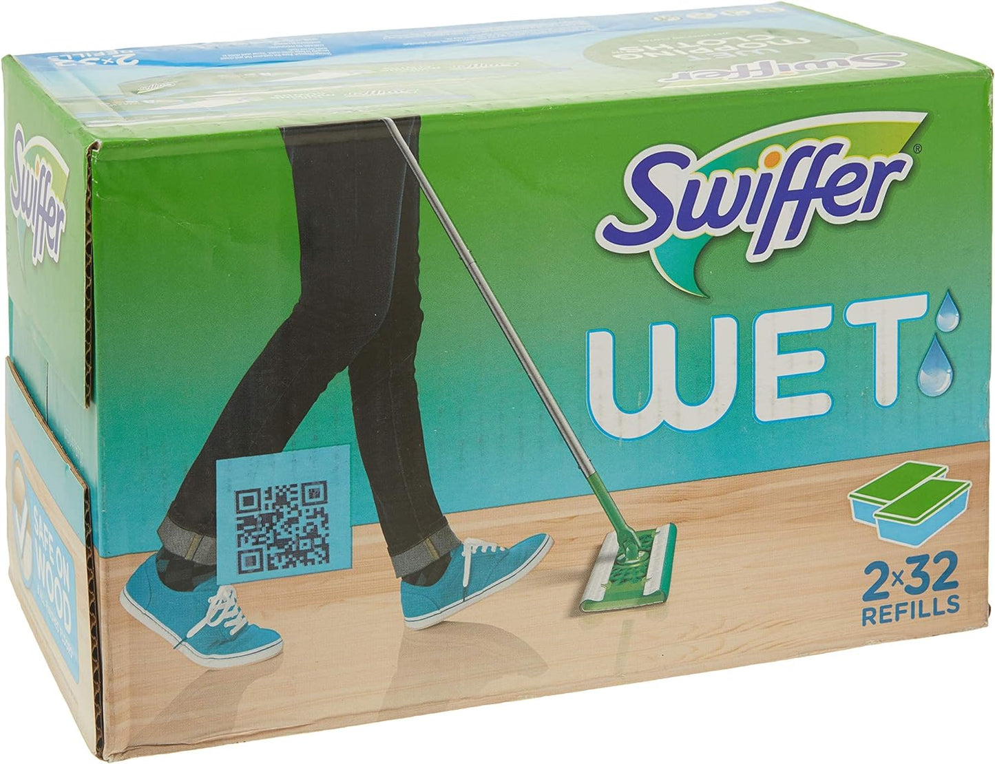 Swiffer Sweeper Wet Mopping Pad Refills for Floor Mop with Febreze Lavender Scent, 12 Count (Packaging May Vary)